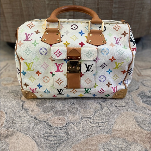 Louis Vuitton White Multicolor Satchel - Picture 1 of 10